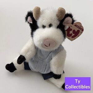 Retired 1993 Ty Collectibles Madison the Cow Style #6035-Jointed Limbs